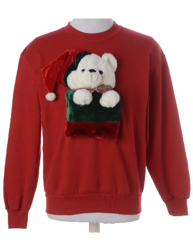 Label Novelty Christmas Sweatshirt Hoodie with Reflective Safety Nightwear
