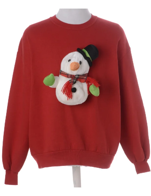 Label Novelty Christmas Sweatshirt Hoodie with Hem Drawcord Adjustable Customizable