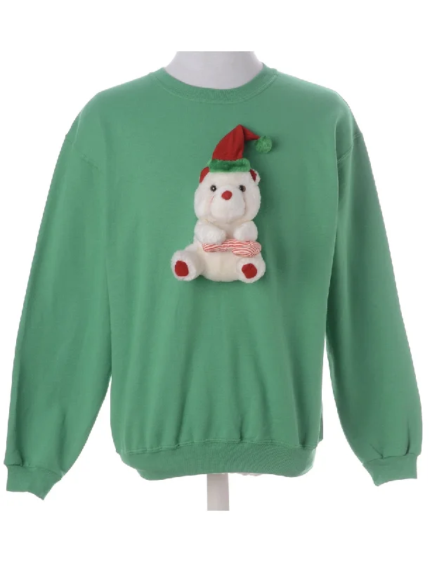 Label Novelty Christmas Sweatshirt Oversized Hoodie Comfort Casual