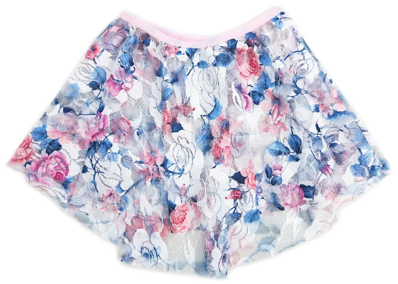 Lace Floral Hi-Low Skirt cotton skirt soft