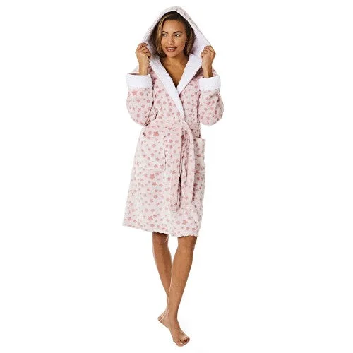 Light And Shade Womens/Ladies Stars Hooded Robe Hoodie with Reflective Safety Nightwear Light And Shade Womens/Ladies Stars Hooded Robe Hoodie with Reflective Safety Nightwear