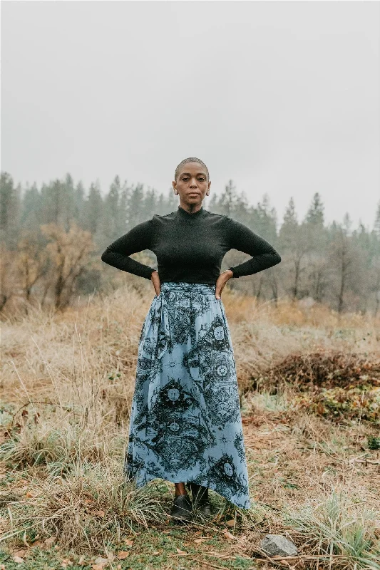 Maxi Wrap Skirt in Earth Worship cashmere skirt soft