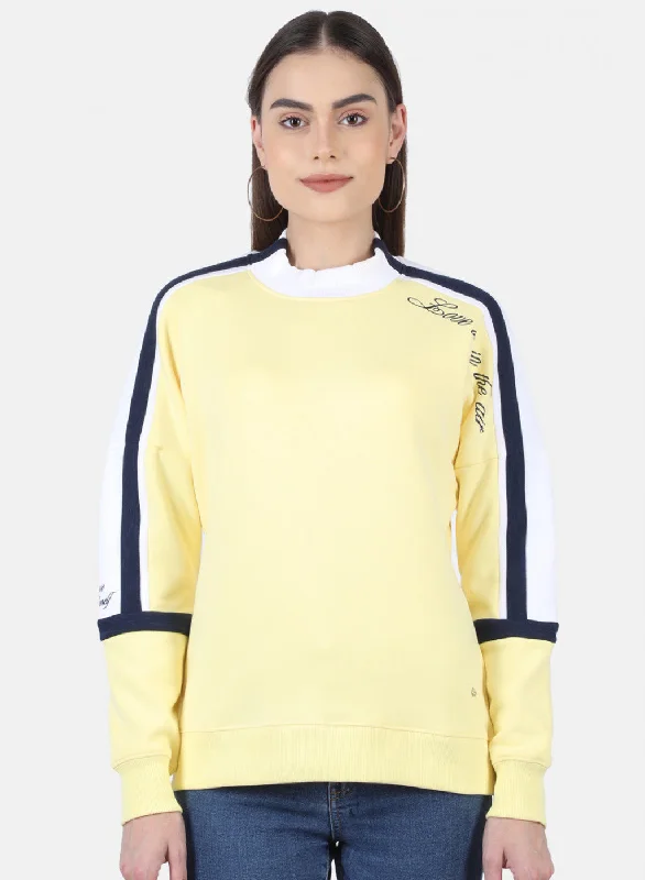 Women Multi Color Solid Sweatshirt Hoodie with Mock Neck Collared Structured