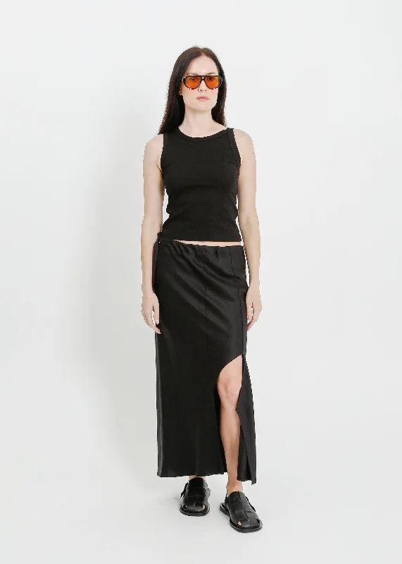 NEVADA SKIRT / ONYX chiffon skirt flowing