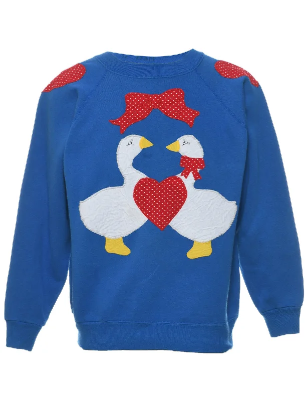 Patchwork Christmas Sweatshirt - M Hoodie with Logo Branding Identity
