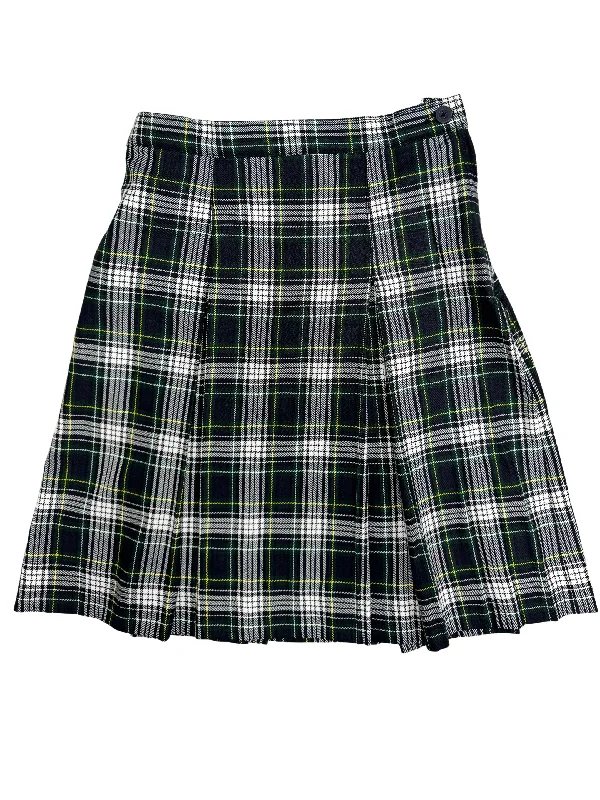 Plaid 61 Kick Pleat Skirt cotton skirt soft