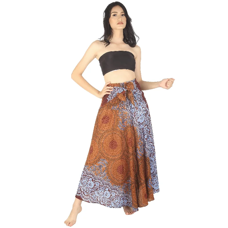 Princess Mandala Women's Bohemian Skirt in Mustard SK0033 020030 04 relaxed fit skirt