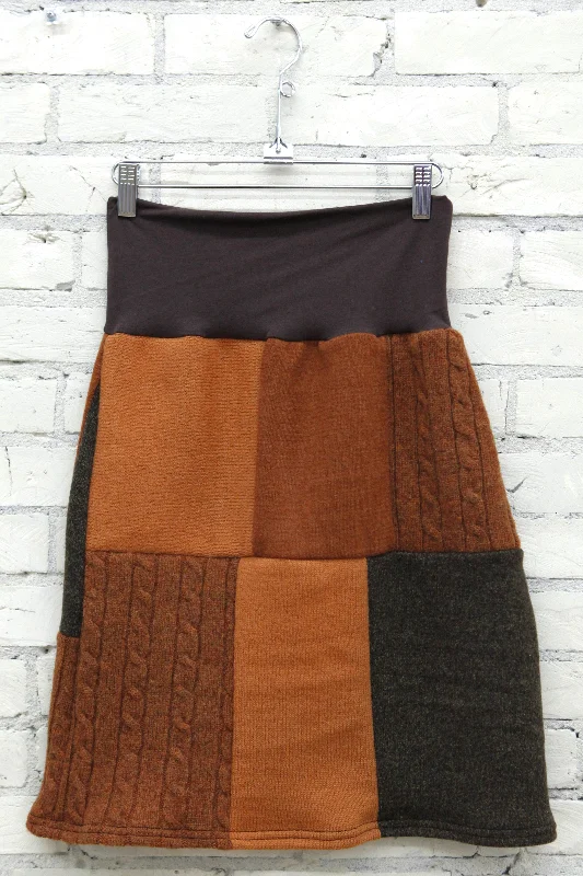 Pumpkin Sweater Skirt denim skirt classic