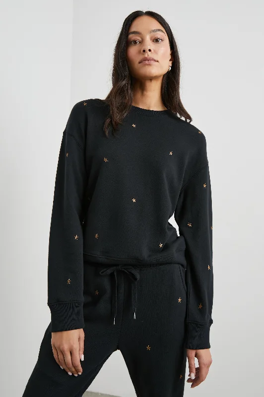 RAMONA SWEATSHIRT - BRONZE STAR EMBROIDERY Hooded Sweatshirt Casual Wear Street Style RAMONA SWEATSHIRT - BRONZE STAR EMBROIDERY Hooded Sweatshirt Casual Wear Street Style