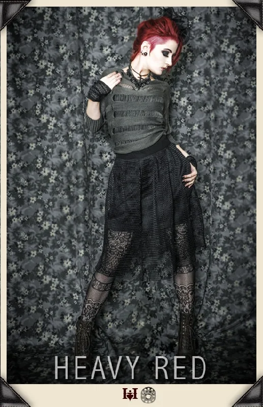 Recalcitrant Net Skirt linen skirt relaxed