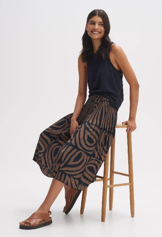 Ribane Desert Pleated Midi Skirt velvet skirt plush