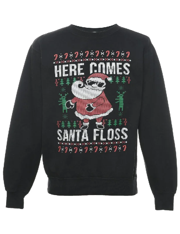 Santa Claus Christmas Sweatshirt - S Hoodie with Patch Decorative Personalized