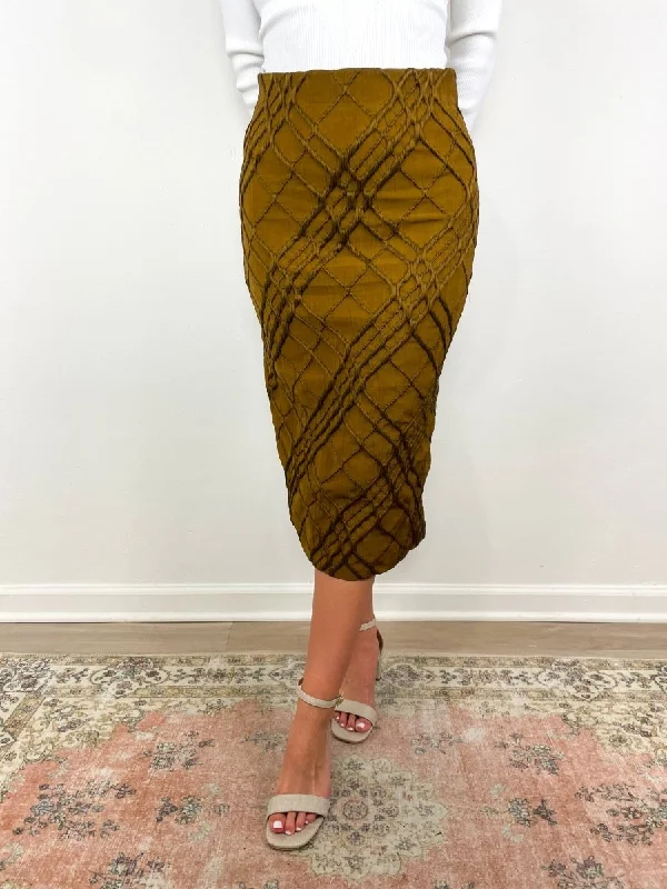 Skirt in Shellac velvet skirt rich