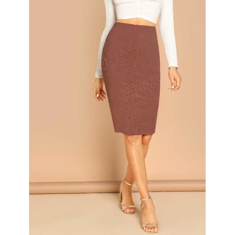 Slim Fit Pencil Skirt velvet skirt plush