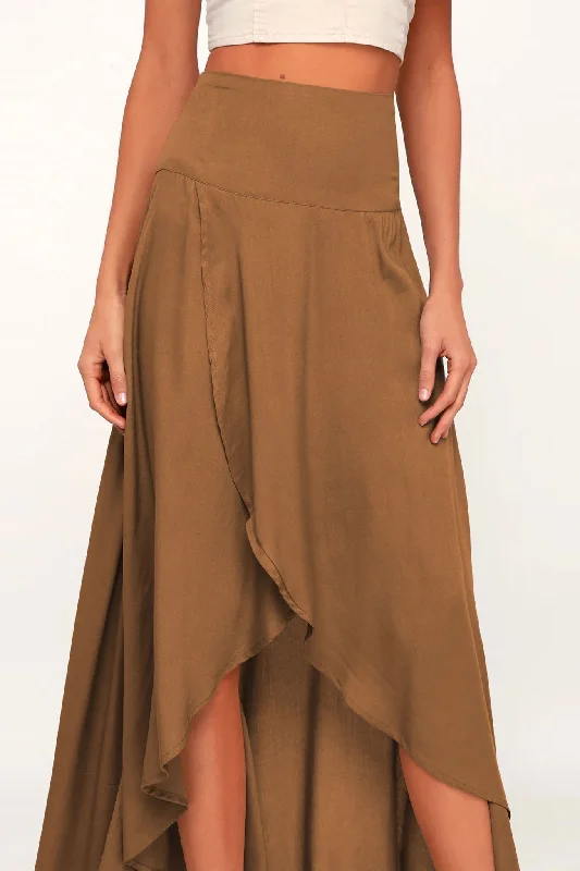 Solid Color Ruffled Irregular Skirts summer skirt style