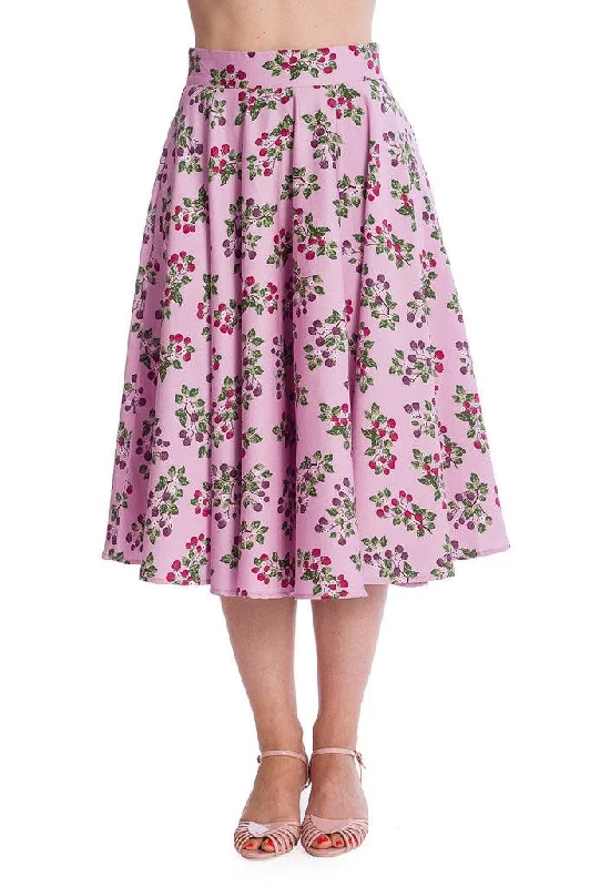 Summer Berry Skirt ruffled skirt detail
