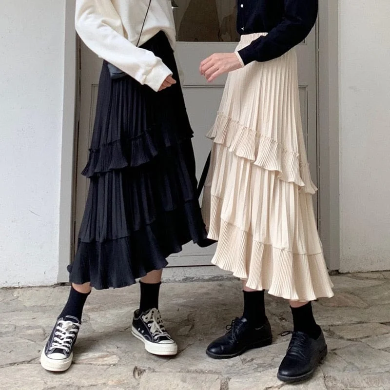 Summer Quest Boho Ruffled Skirt corduroy skirt durable