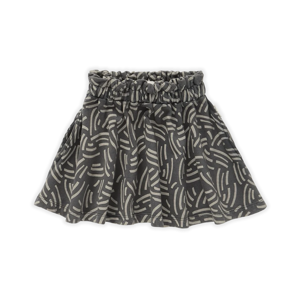 SPROET AND SPROUT PAPERBAG WAVES PRINT SKIRT corduroy skirt comfortable