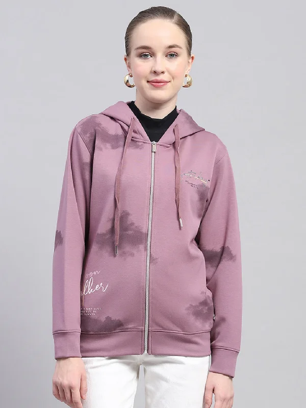Women Pink Printed Hooded Full Sleeve Sweatshirt Hoodie with Hem Fringe Bohemian Relaxed Women Pink Printed Hooded Full Sleeve Sweatshirt Hoodie with Hem Fringe Bohemian Relaxed
